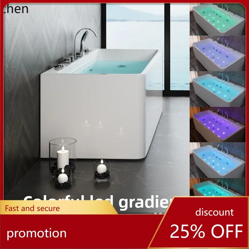 

HXL Simple High-End Acrylic Constant Temperature Bathtub Waterfall Big Wave Shower Bathtub
