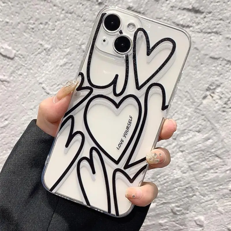 Love Heart Case For Xiaomi Redmi Note 12 4G 11 10 9 8 Pro 9S 12S 11S Redmi 13C 12C 12 10 9 A1 A2 Plus 9A 9C 10C 9T Cover Couqe