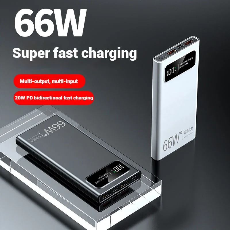 500000mAh Power Bank 120W High Capacity Digital Display 66W Super Fast Charging Powerbank For iPhone Huawei Samsung 2026 New