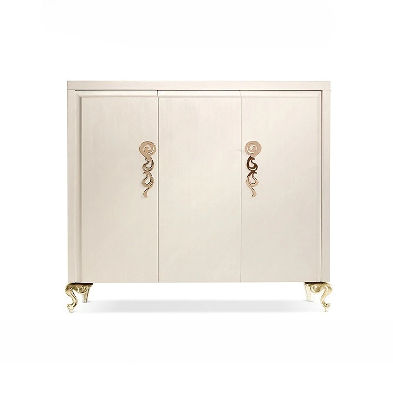 

Replica American Sideboard, Light Luxury Living Room Kitchen, Multi-functional Solid Wood Lacquered Wall Shoe Cabinet