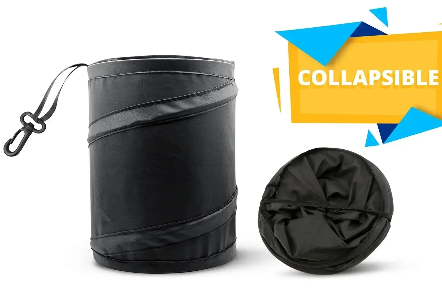 Car Trash Can, Portable Garbage Bin, Collapsible Pop-up Water Proof Bag, Waste Basket Bin, Rubbish Bin (1 Pack, Black)