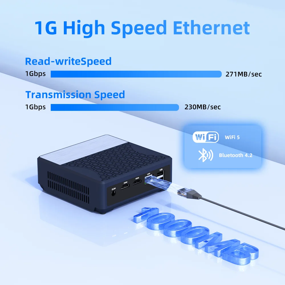 ZXIPC МИНИ-ПК Zen+ Pocket Intel ®   Bay Trail N2940 Двойной дисплей Intel ®   HD Graphics 1G LAN WIFI5 BT 4.2 DDR3 NUC