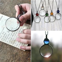 Vintage Magnifying Glass Pendant Necklace for Reading The Visually Impaired Magnifying Glass Necklace Grandmother Mother Gift