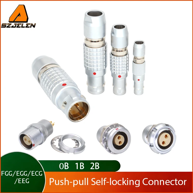 

FGG ECG EGG EEG 0B 1B 2B Push Pull Self-locking Connector 2 3 4 5 6 7 9Pin Aviation Plug And Audio Equipment Camera Power Socket