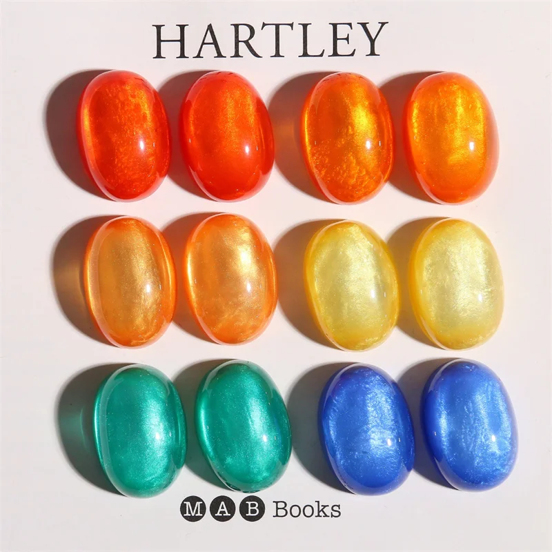 Hurtownia 40 sztuk/partia kolorowe drukowane geometryczne owale żywiczne kaboszony koraliki DIY biżuteria odzież akcesoria do włosów