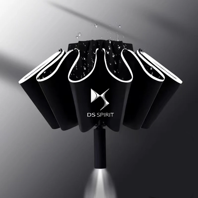 

Car Umbrella With LED Reflective Stripe Reverse Umbrellas For Citroen DS SPIRIT DS3 DS4 DS4S DS5 DS 5LS DS6 DS7 WILD RUBIS