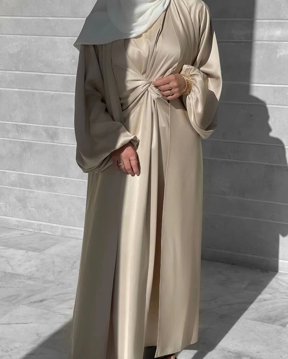 2022 Ramadan Muslim Kleid Eid Mubarak Chiffon Open Abaya Kimono Dubai Islam Kaftan Kleidung Abayas Für Frauen Robe Femme Kaftan