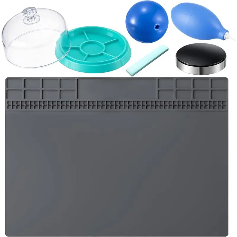 【value-money】時計クリーニングパテ、修理マット、ホイールピボット修理ツール-時計メーカー用6点セット、時計メンテナンスアクセサリー用