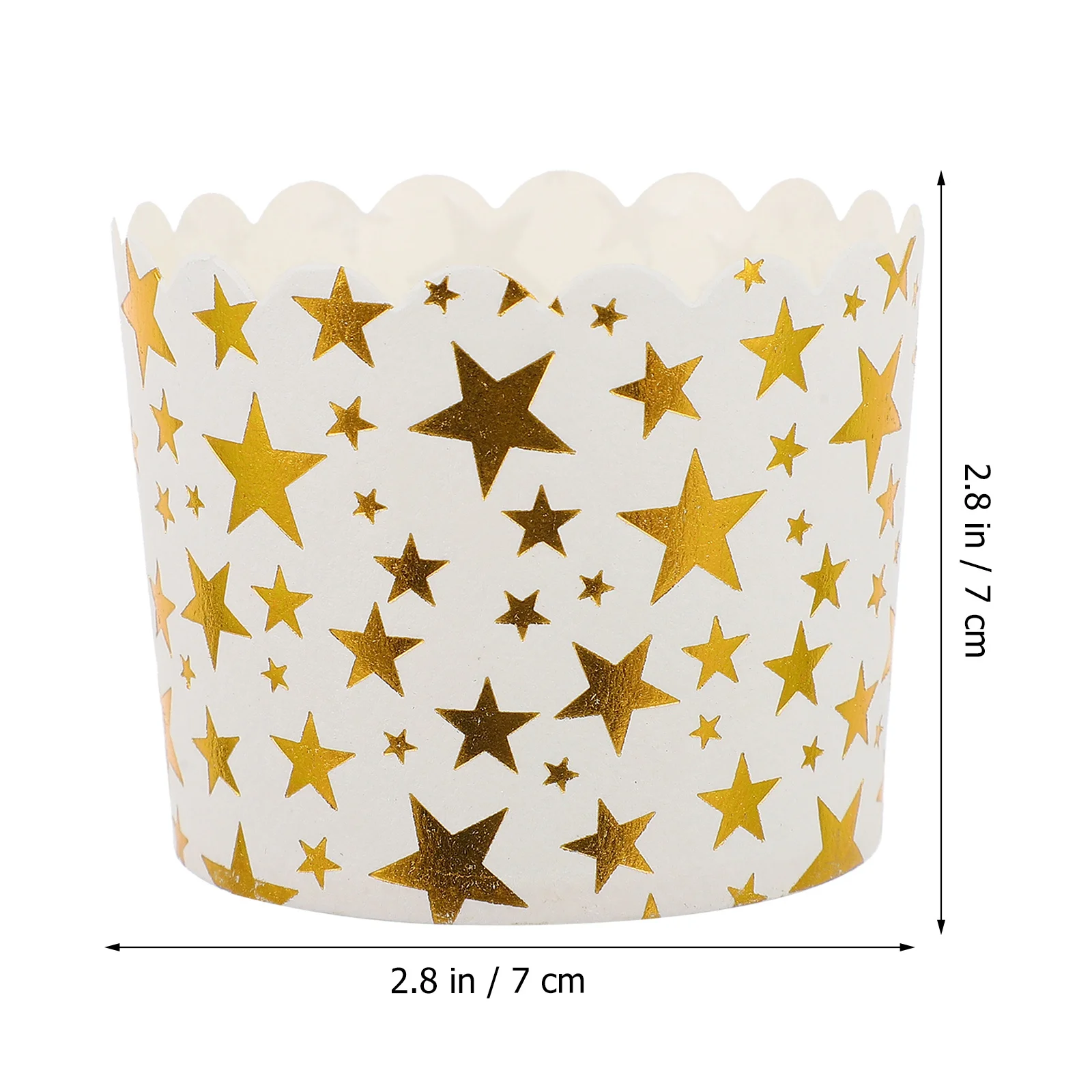 

50pcs Gold Foil Cake Cups Bronzing Star Pattern Disposable Baking Liners For Party Wedding Muffin Cupcake Paper Holders Kitchen