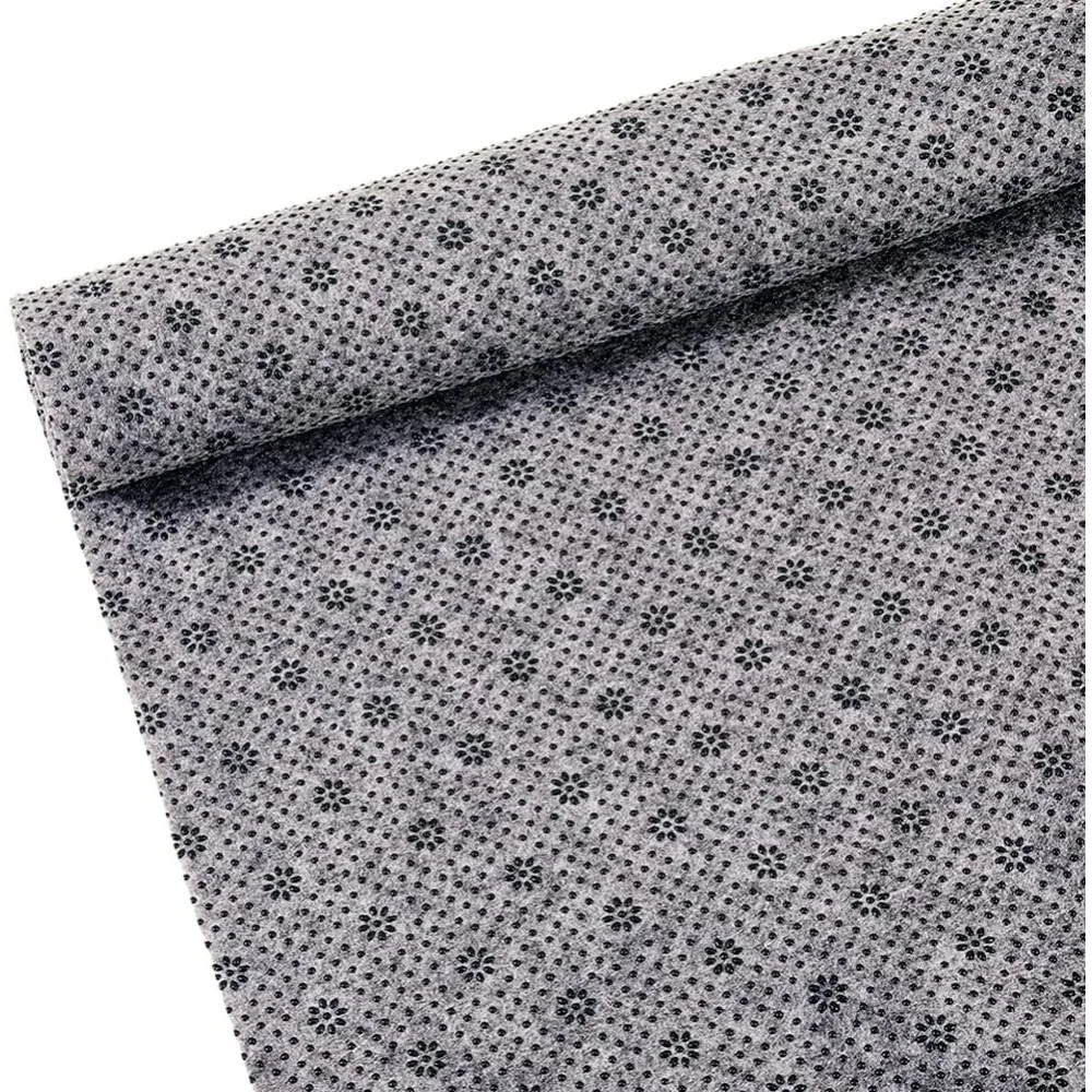 

Plum Blossom Pattern Non-woven Polyester Anti-Skid Fabrics for DIY for Rug and Car Seat Cushion Pet Nest Gray 200x200cm