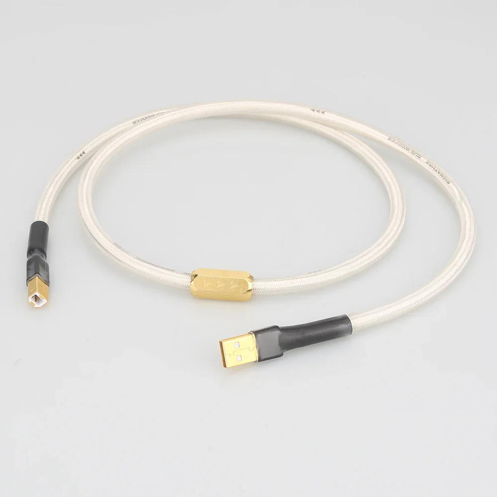 

Audiocrast A26 Silver plated Hifi usb Cable High Quality 6N OCC Type A-B DAC Data USB Cable