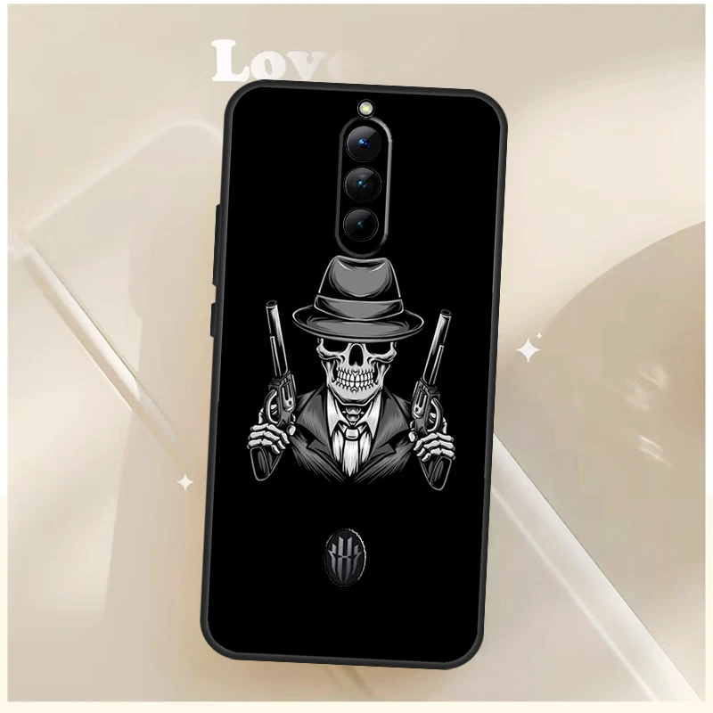 Death Skull Bones Clown Circus Phone Case For ZTE Nubia Red Magic 5G 5S 6R 6S 7S 8S Pro Plus Redmagic 6 7 8 Pro Cover