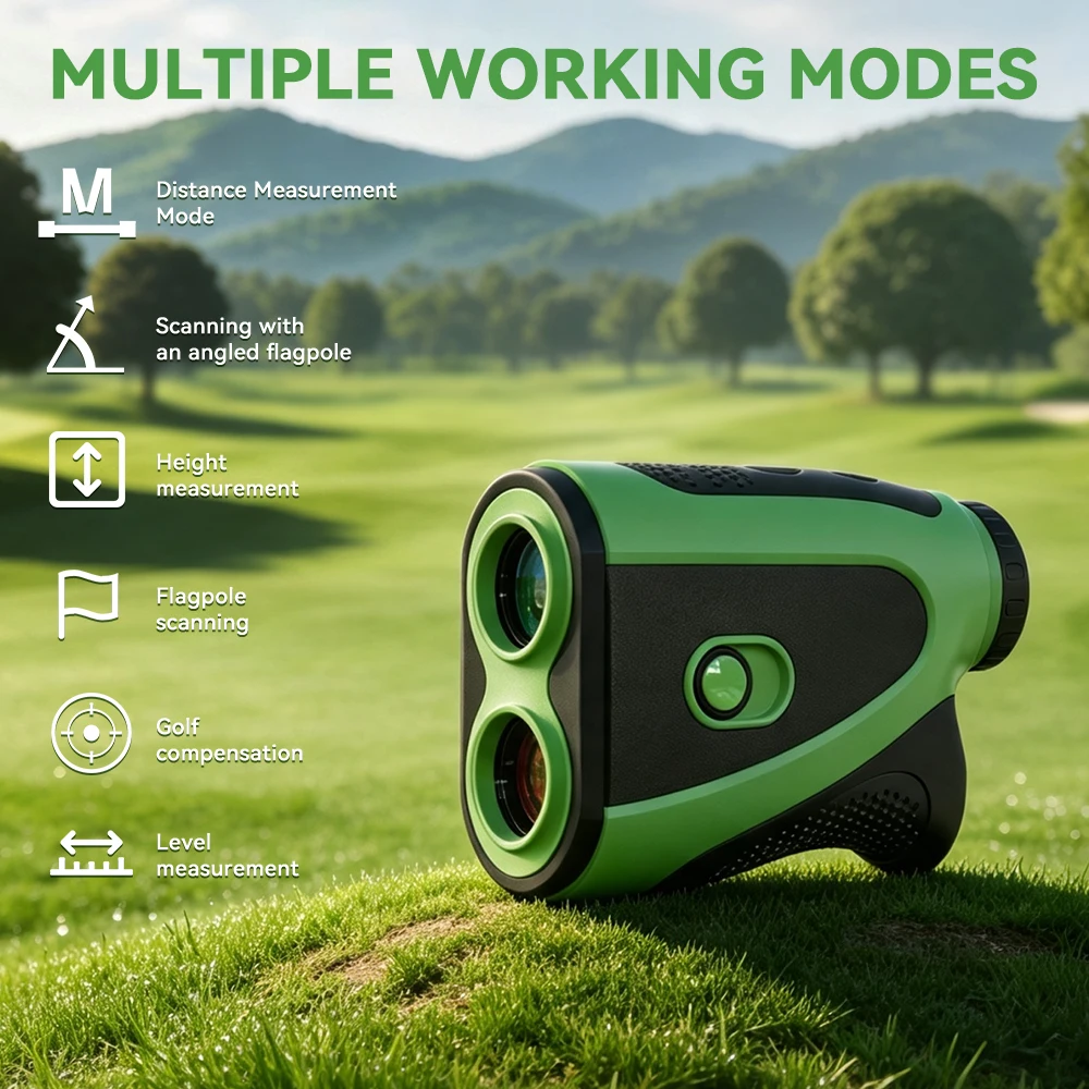 GTGUARD GTL04B Golf Laser Rangefinder Telescope 1200 Yards 7X Magnification Magnetic Pin‑Lock Slope Compensation Multiple Modes