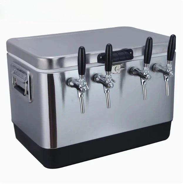 

Craft Beer Cooling Box Homebrew Jockey Box Portable Bar Stainless Steel Housing Coils Material Outdoor Refrigeration