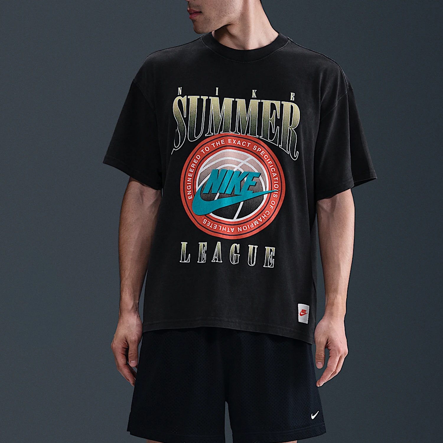 نايك المنتج الأصلي 2025 الصيف الرجال نمط طباعة تنفس قصيرة الأكمام HJ3435-010 #1
