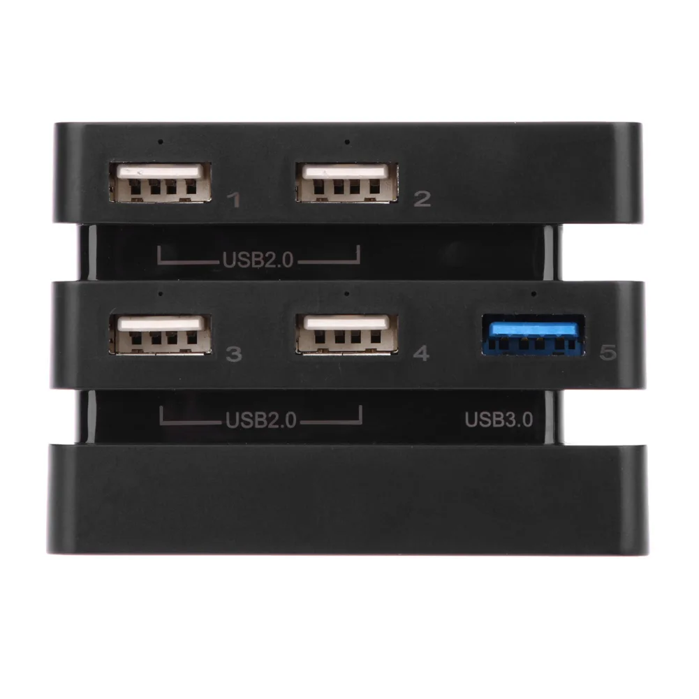 5 منافذ USB Hub 3.0/2.0 عالية السرعة USB شاحن تحكم الفاصل التوسع مع مؤشرات LED منافذ USB ل PS4 برو وحدة التحكم