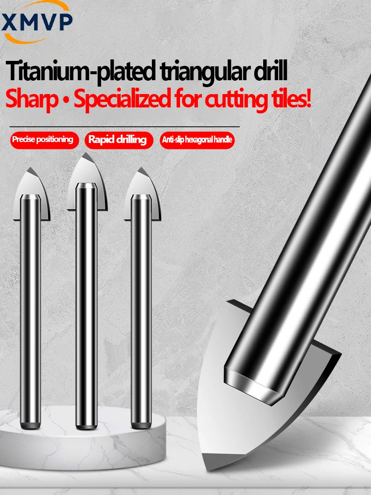 

Сверло для плитки, сверление и открытие бетона, королевское сверло, треугольное сверло из сплава, полный диапазон стекла и цемента, ручное электрическое дрель.