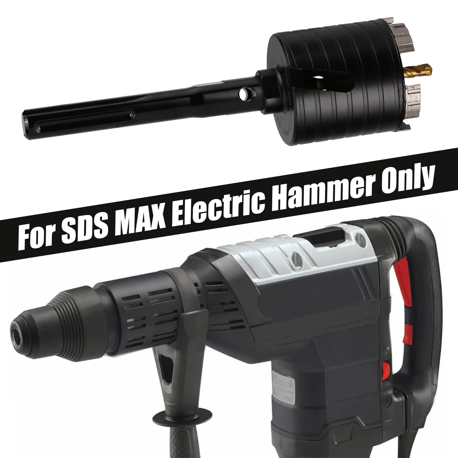 68/72/82mm Cement Dry Diamond Hole Saw Drill Bit with SDS Max Adapter Concrete Wall Core Drill Bit for Brick Wall Block Stone