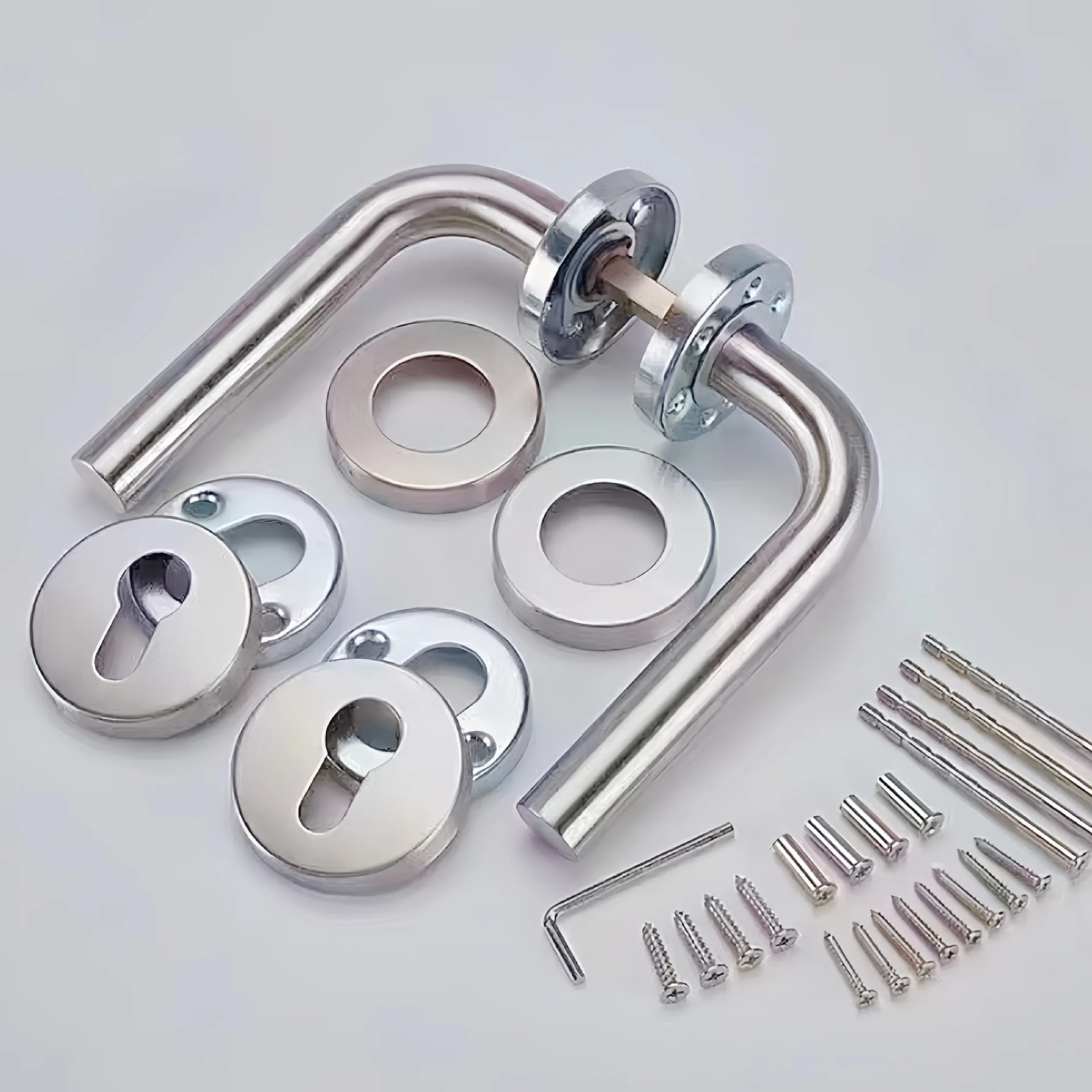 

Европейский стандарт из нержавеющей стали, маленькая изогнутая ручка, дверной замок, внутренний замок с ключом, 70, цилиндр замка для маски для лица, корпус замка 7255