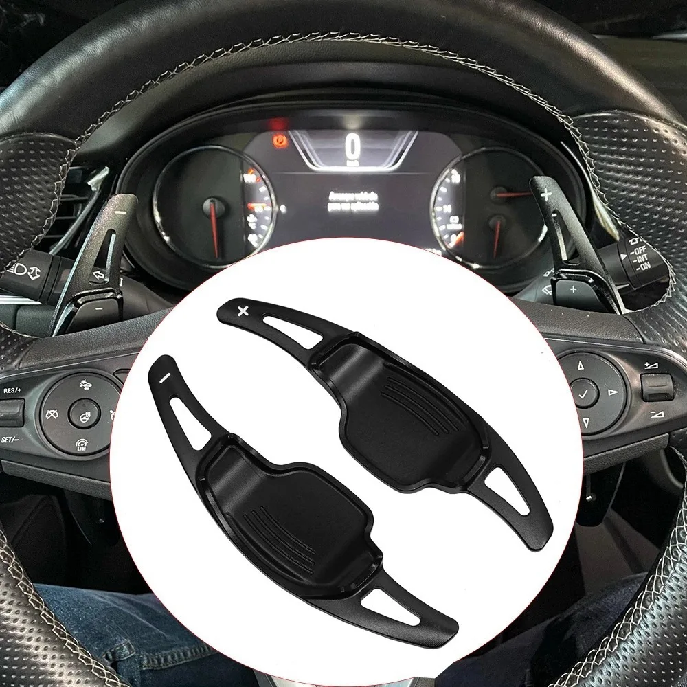 Steering Black Wheel Shift Paddle Shifter Extension Cover for Cadillac XT5 CT6 Buick Regal Lacrosse Chevrolet Camaro