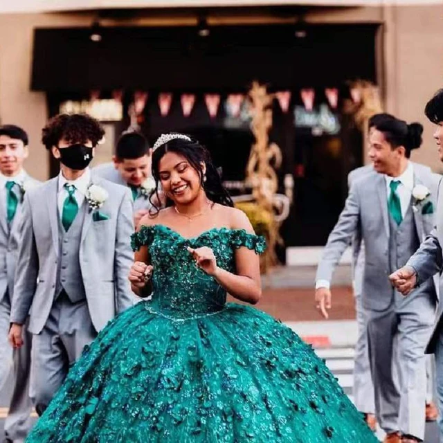 Green Ball Gown Quinceanera Dresses Sweetheart Beading Sequin Tulle Floor length Corset Evening Skirt Vestidos De 15 Anos Quinceanera Dresses AliExpress