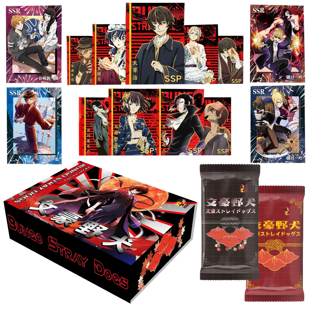 

2024shuoka Bungo Stray Dogs Cards Nakajima Anime Collection Cards Mistery Box Board Games Toys Birthday Gifts for children