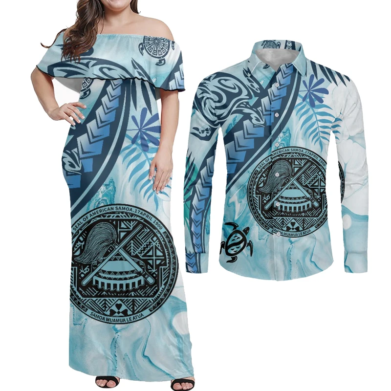 HYCOadvocate-Tenue de couple pour femmes et hommes, vêtements de Samoa Tribal, nouvelle collection 2023