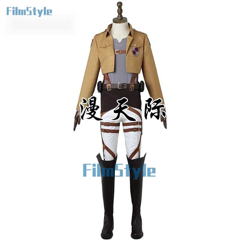 Cosplay Anime Levi Ackerman Mikasa Eren Jaeger Outfits Hange Zoe Cosplay Costume AOT Full Set