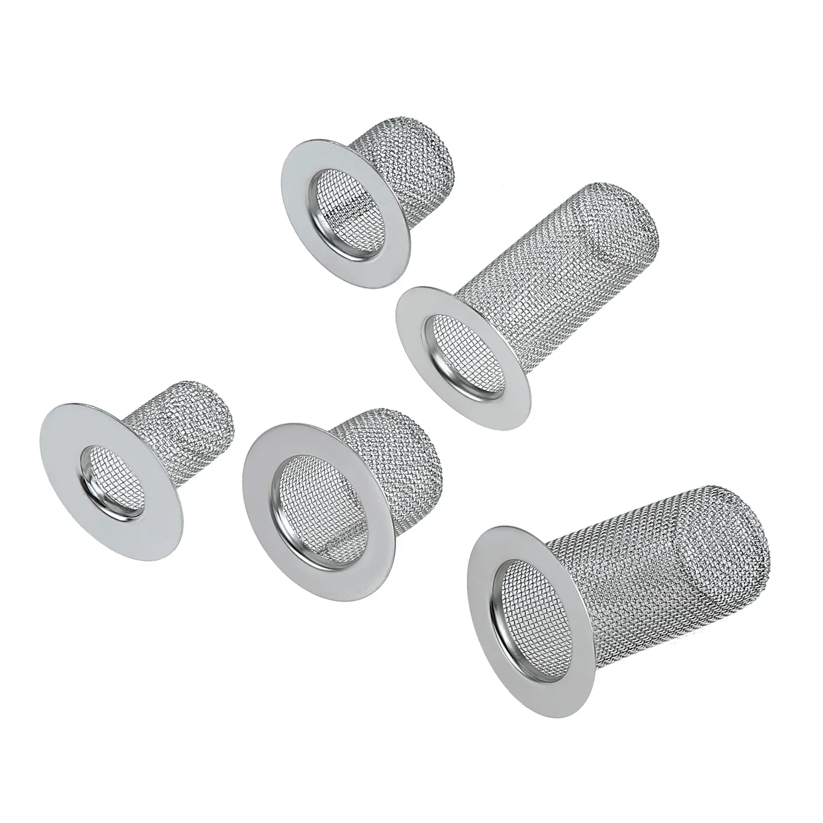 1Pc Silver Stainless Steel Kitchen Bathroom Shower Sink Anti-clog Slag Strainer Floor Drain Stopper Hair Trap Filter Mesh Basket