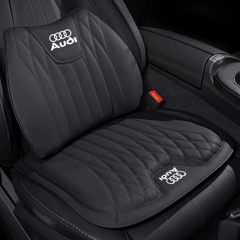 Car Seat Cushion Cover Protective Lumbar Waist Support Back For Audi Sline A3 A1 A4 B8 B7 A6 C7 A5 A7 A8 B9 B6 C6 Q2 Q3 Q5 Q7 Q8