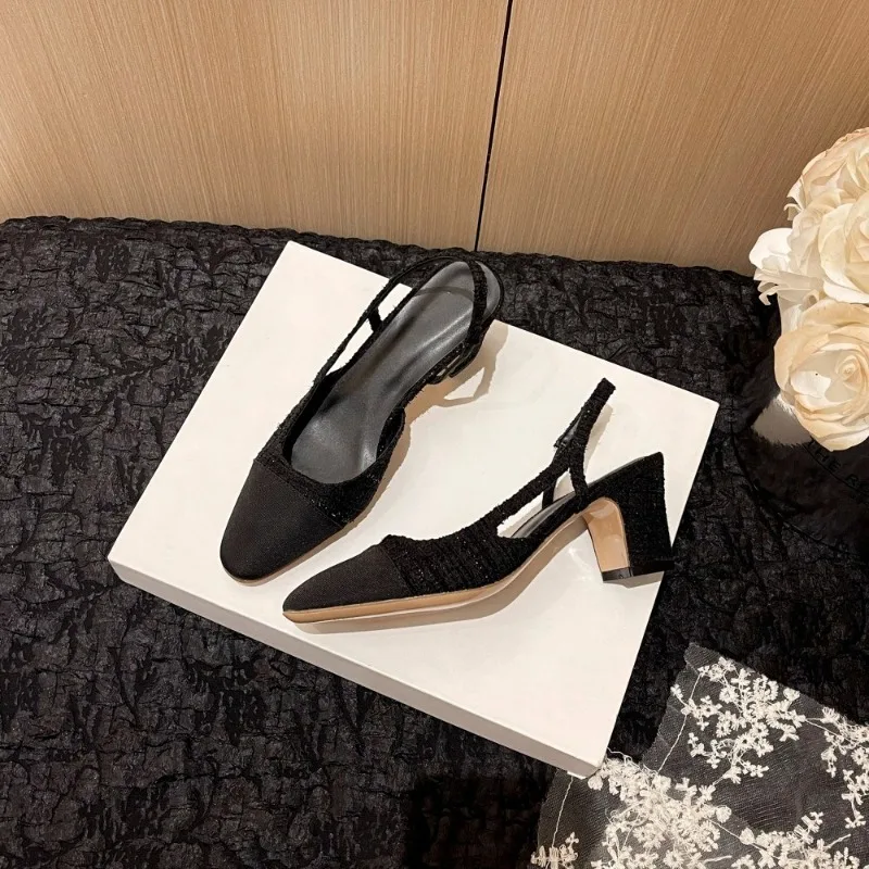 New Women Shoes Elegant French High Heeled Sandals for Woman Exquisite Round Head Casual Shoes Designer Shoes Sandalias De Mujer view 4