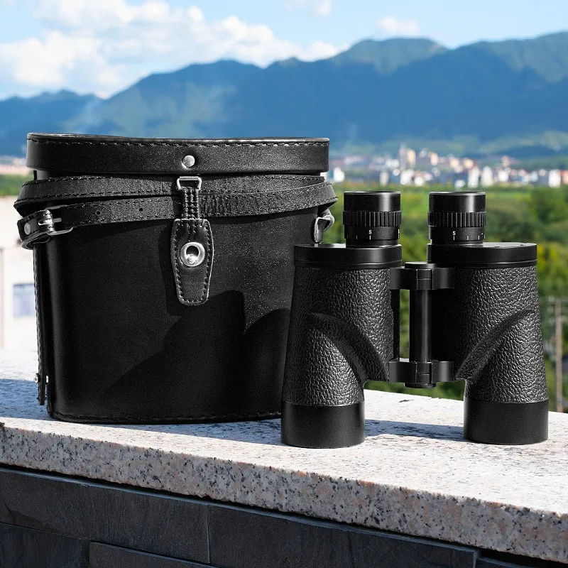 

7X50 Binoculars BAK4 Prism HD Waterproof Low-Light Visible Alloy Telescope with Leather Case for Bird Watching Hunting Camping