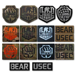 Tarkov에서 러시아 탈출 USEC BEAR PVC 패치 수 놓은 패치 러시아 게임 적외선 반사 IR Applique 전술 배지