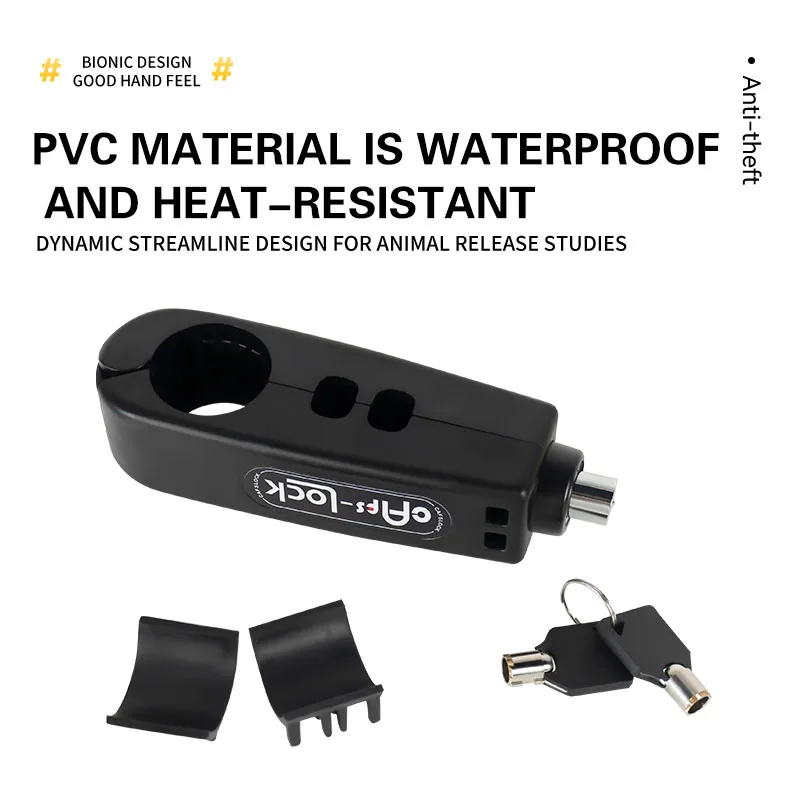 Bloqueio do guiador da bicicleta da motocicleta alavanca do freio dianteiro anti-roubo fechaduras de aperto do acelerador universal scooter bloqueio de segurança com 2 chaves