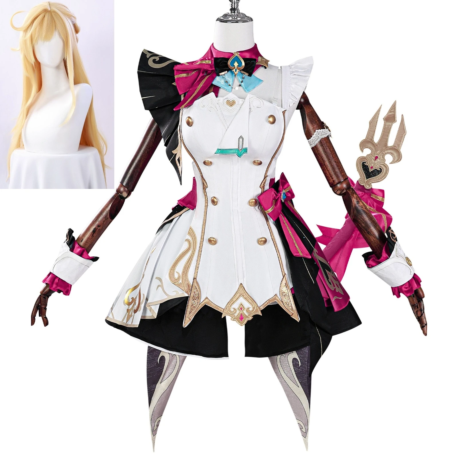 

Fulujiacos Escoffier Cosplay Genshin Impact Escoffier Costume Wig Accessories