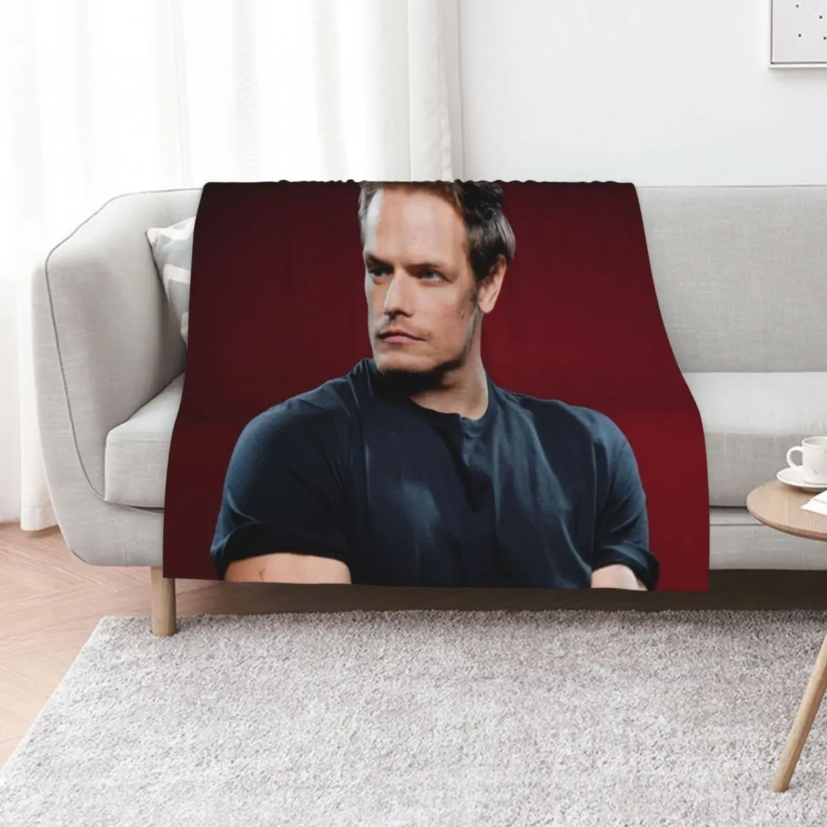 sam heughan Throw Blanket Personalized Gift wednesday decorative manga Shaggy Heavy Blankets