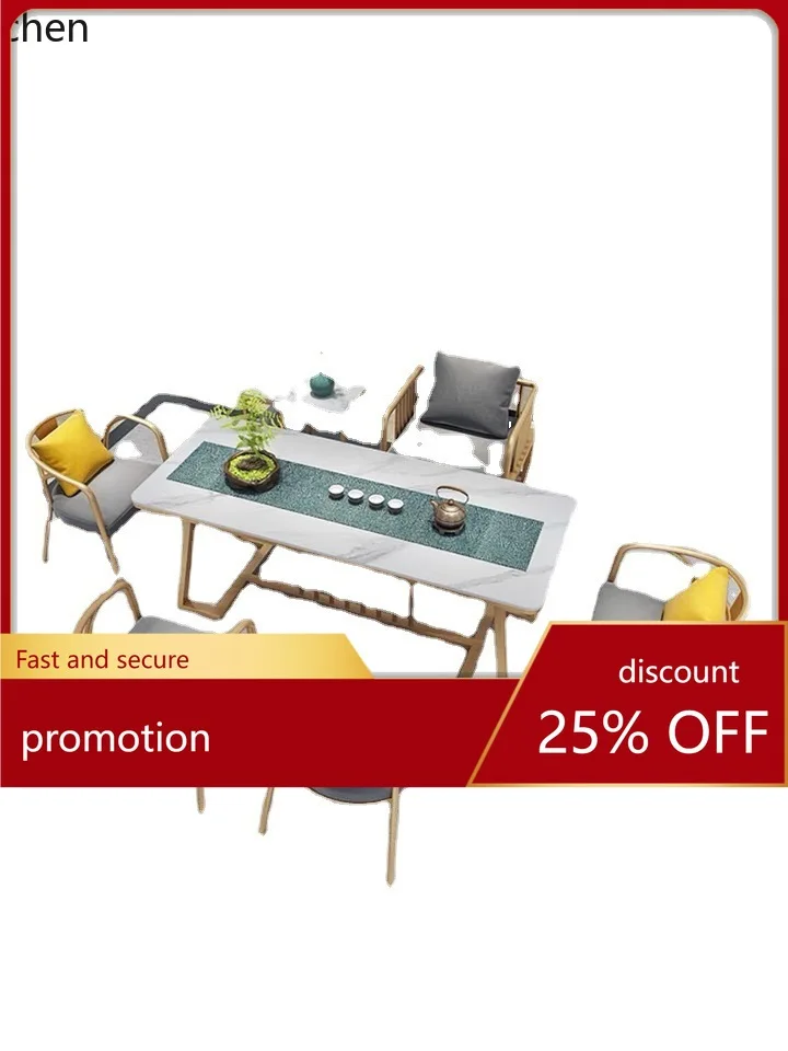 

CZ Rock Slab Set Office Reception Table Balcony Tea Table Simple Modern New Chinese Style Small Tea Table