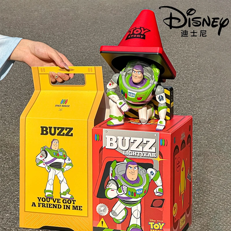 Original Disney Buzz Lightyear Roadblock Light Toy Story Series Lighting 5h Long Endurance Ornamnet Collection Toys Xmas Gift