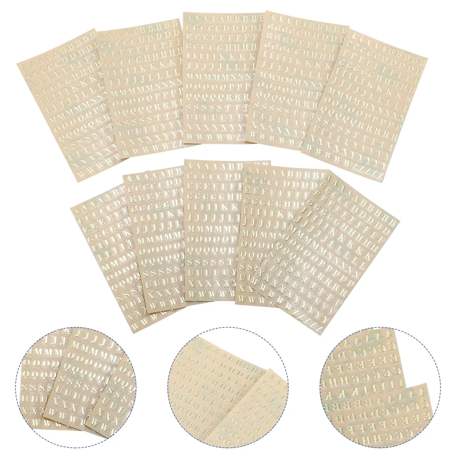 

10 шт. золотых самоклеящихся этикеток-наклеек с буквами для бутылок с эфирными маслами, для организации и легкой идентификации бутылок