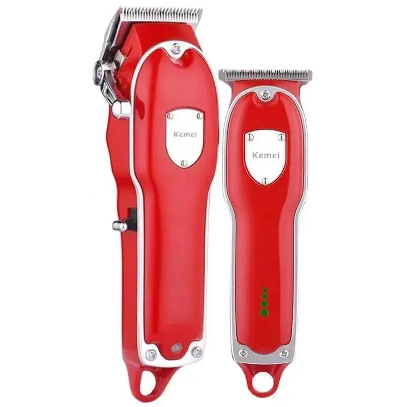 Kemei KM-3911 New Men'S Hair Clipper Two-Piece Suit LED Display Metal Hair Clipper USB Charging Electric Trimmer Hair Clipper