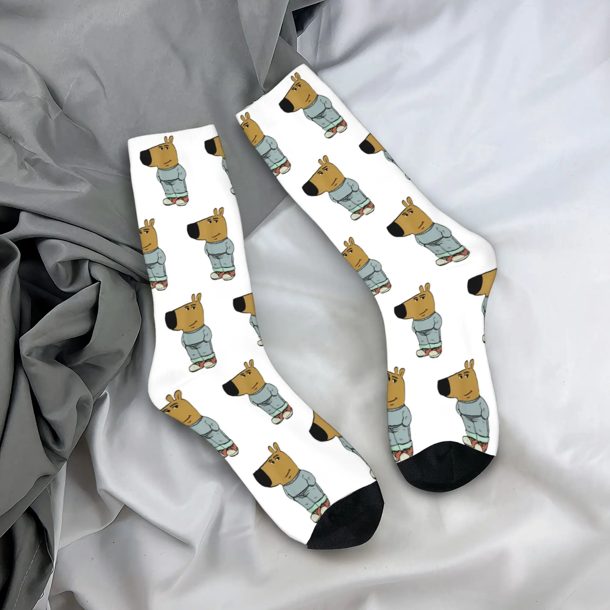 Calcetines Harajuku para hombre y mujer, medias deportivas divertidas I Am Just A Chill Guy Meme, medias deportivas de poliéster para primavera, verano, Otoño e Invierno