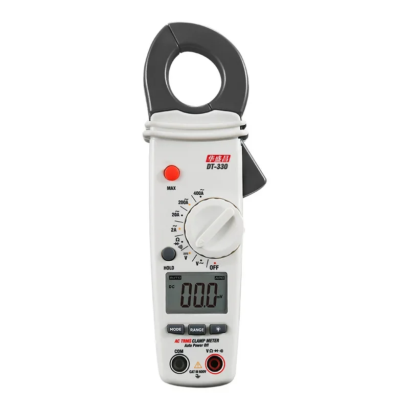 DT-330 Digital Clamp Meter Clip-on Table Current Voltage Resistance Test Instrument High Resolution Small Caliber Ammeter