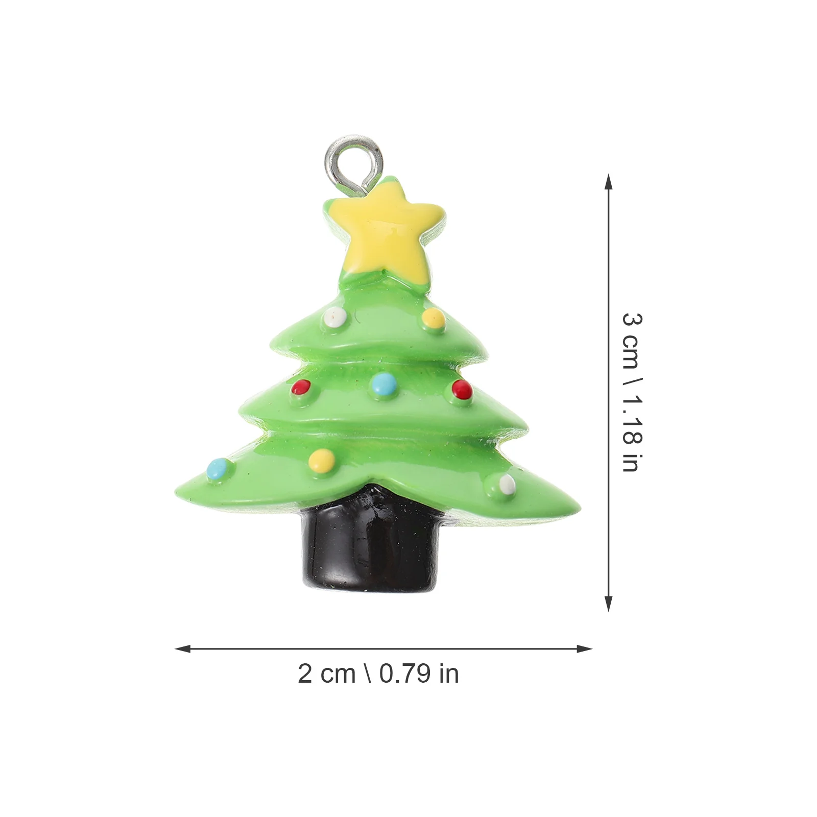 

24Pcs Christmas Pendant Resin Charms Creative DIY Jewelry Accessories Decoration Key Chain Bag Hanging Ornaments Gift