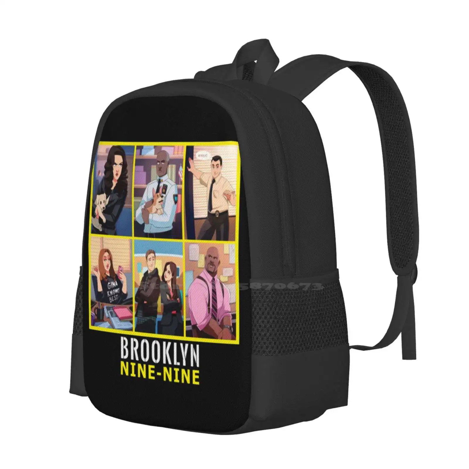 Brooklyn Nine Nine Gift Pattern Design Bag Student'S Backpack Brooklyn Nine Nine Brooklyn 99 B99 Jake Peralta Andy Samberg