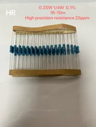 10PCS High Precision Resistors Accuracy 0.1% 1/4W 0.25W 10K 1R 2R 2.2R 2.5R 249K 49.9RAccuracy 0.1% thousandths