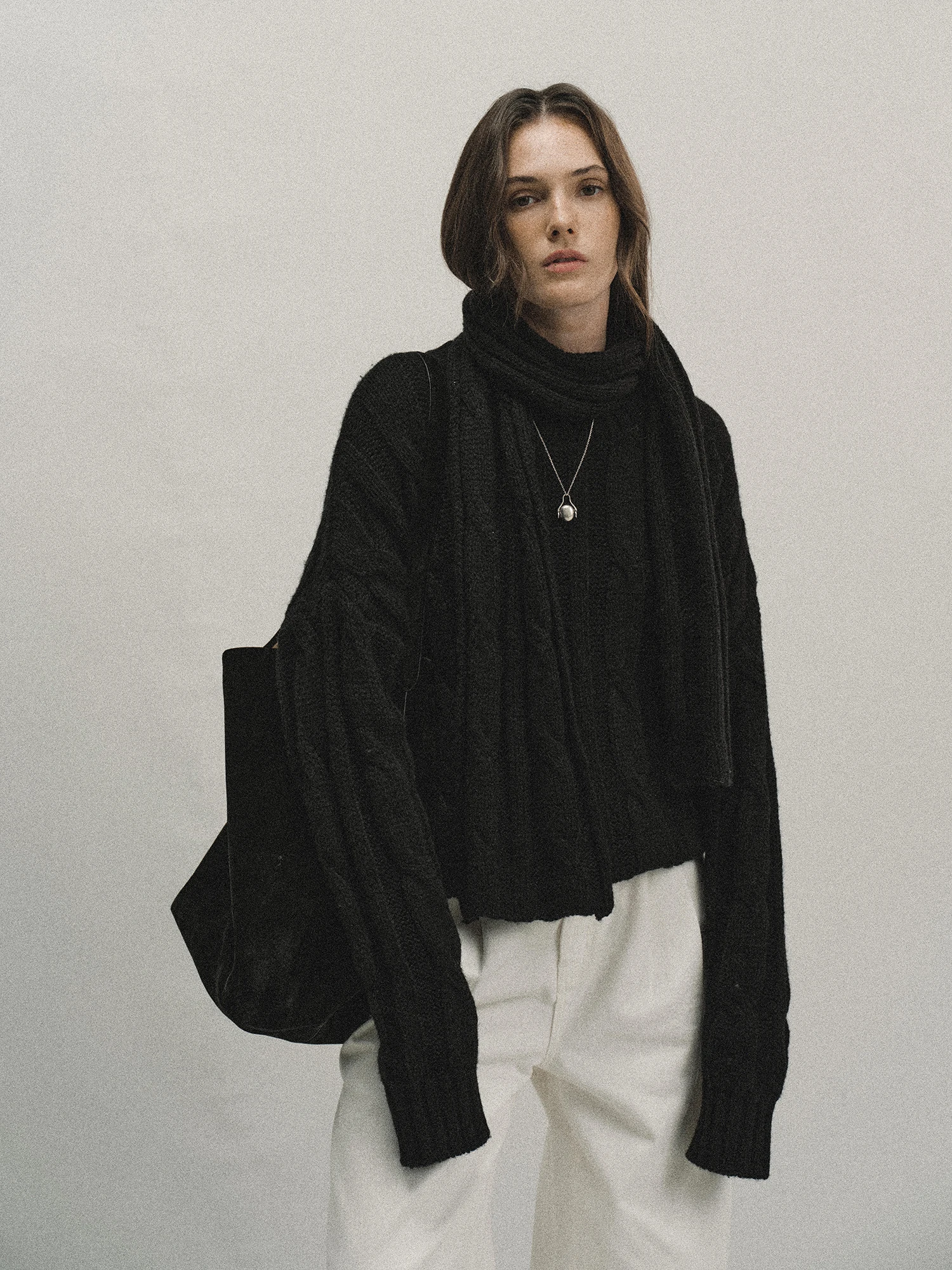 

Tonō круглый свободный вязаный свитер с верхом, теплая термошерстяная смесь, длинный свек, осень-зима, модный спортивный свитер для поездок на работу...