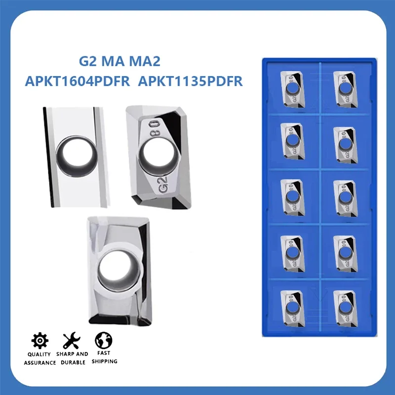 Image of Hartmetall-Schneideinsätze APKT1604 APKT1135 Fräseinsätze für Aluminium- und Kupferbearbeitung