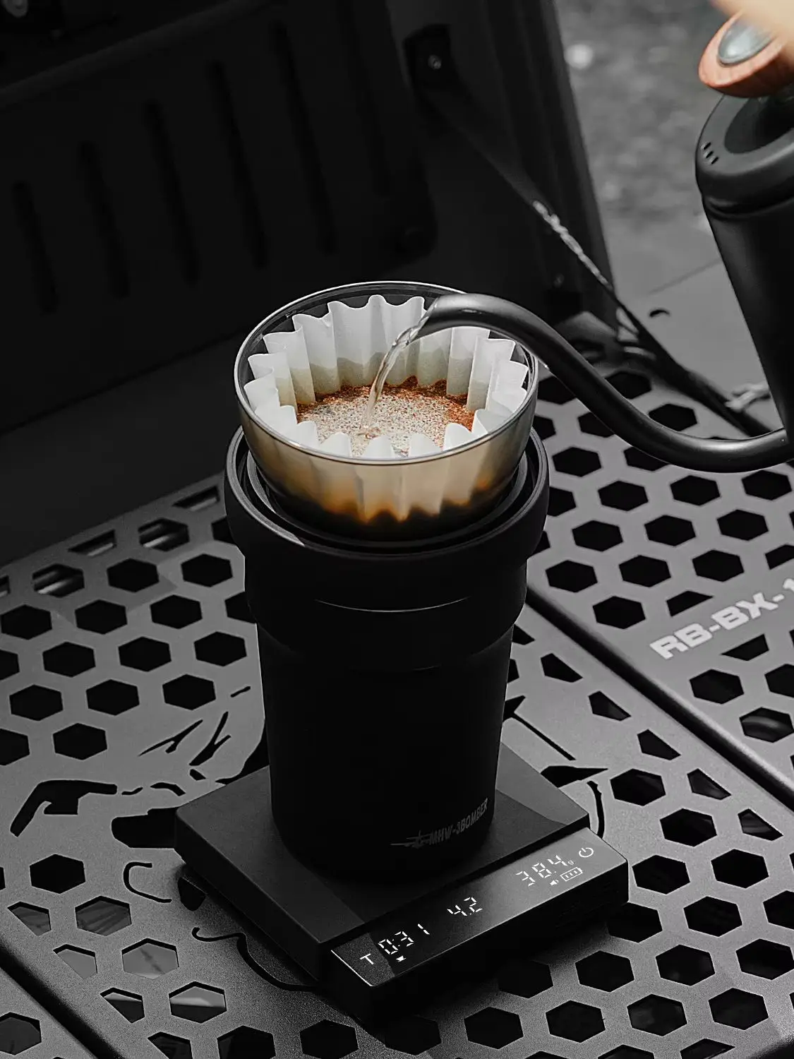 MHW-3BOMBER Digitale keukenkoffieweegschaal Hoge precisie cyclische oplaadbare espresso elektronische weegschaal Home Barista-accessoires - afbeelding 2