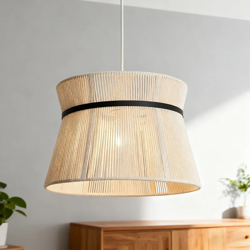 Bohemia Chandelier Ceiling Lights Wabi Sabi Rattan Pendant Lamps Restaurant Home Decoration Dining Table Light Lustre Fixtures