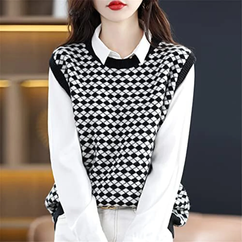 

Female waistcoat vest round neck polyester fabric moderate elasticity suitable for spring summer holiday and club